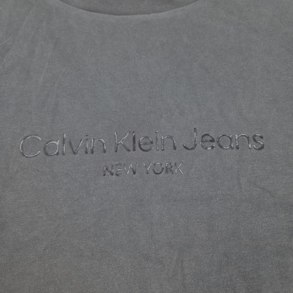 Calvin Klein Tee Men XXL 2X Crew Neck T-Shirts Black Gray Short Sleeve New York - Picture 3 of 6